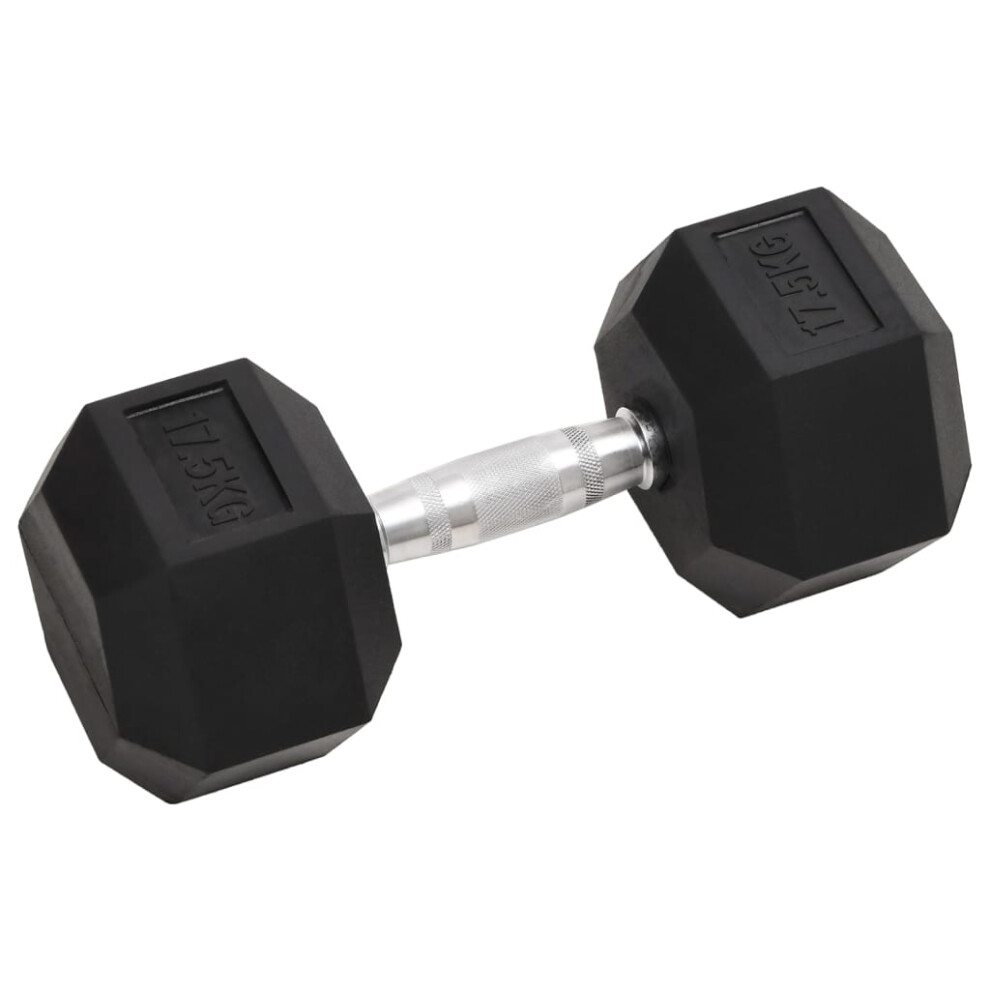 Vidaxl (1X 17.5 Kg) Dumbbell Cast Iron Hex Dumbbell Free Weight Plate Fitness Multi Models