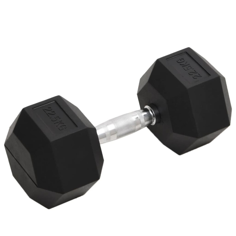 (1x 22.5 kg) vidaXL Dumbbell Cast Iron Hex Dumbbell Free Weight Plate Fitness Multi Models