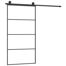 (3 horizontal bars, 102.5 x 205 cm) vidaXL Sliding Door with Hardware Set Multi Sizes 3 Horizontal Bars/4x2 Grids