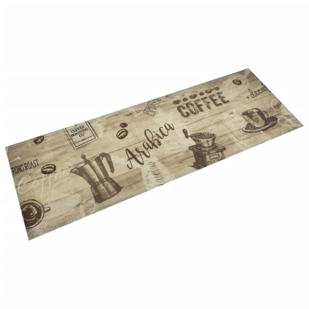 Vidaxl (Light Brown, 60 X 180 Cm) Kitchen Rug Anti Fatigue Mat Runner Rug Washable Floor Carpet Velvet