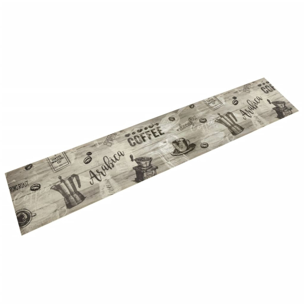 Vidaxl (Coffee Grey, 60 X 300 Cm) Kitchen Rug Anti Fatigue Mat Runner Rug Washable Floor Carpet Velvet