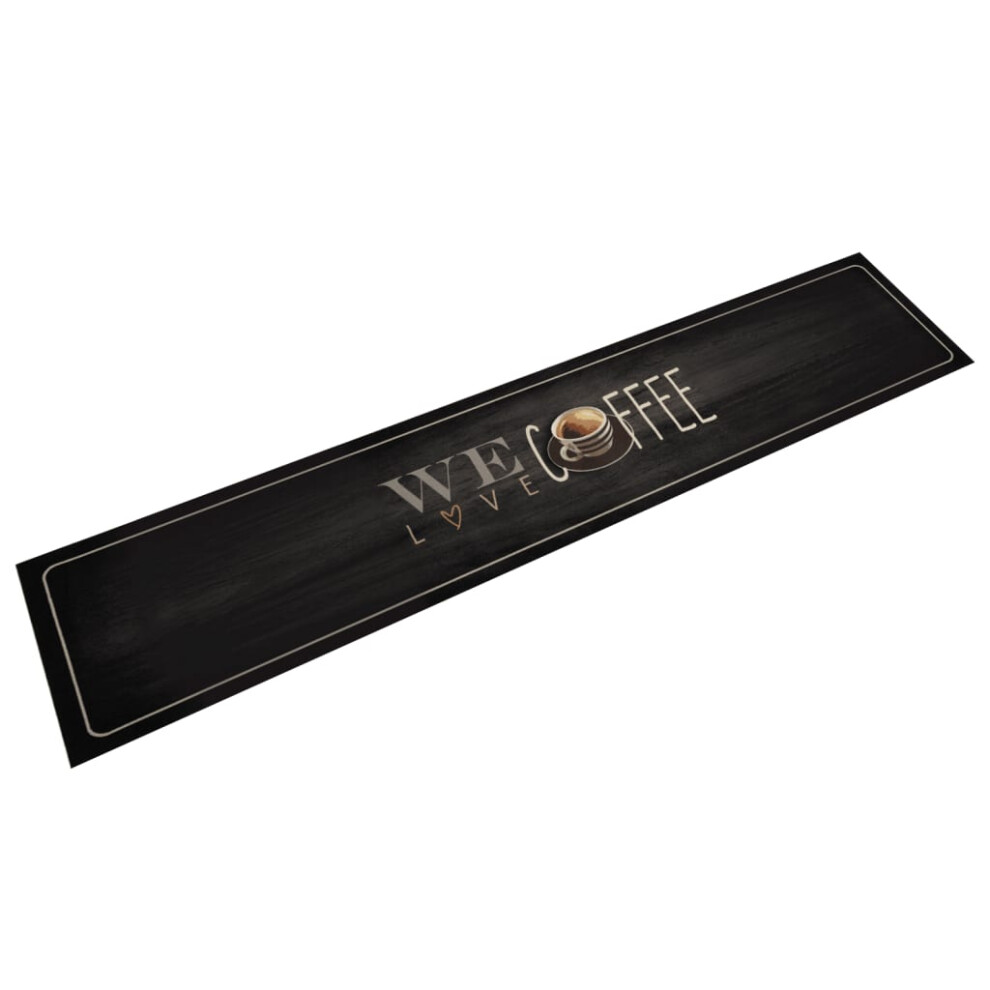 Vidaxl (Coffee Text, 60 X 300 Cm) Kitchen Rug Anti Fatigue Mat Runner Rug Washable Floor Carpet Velvet
