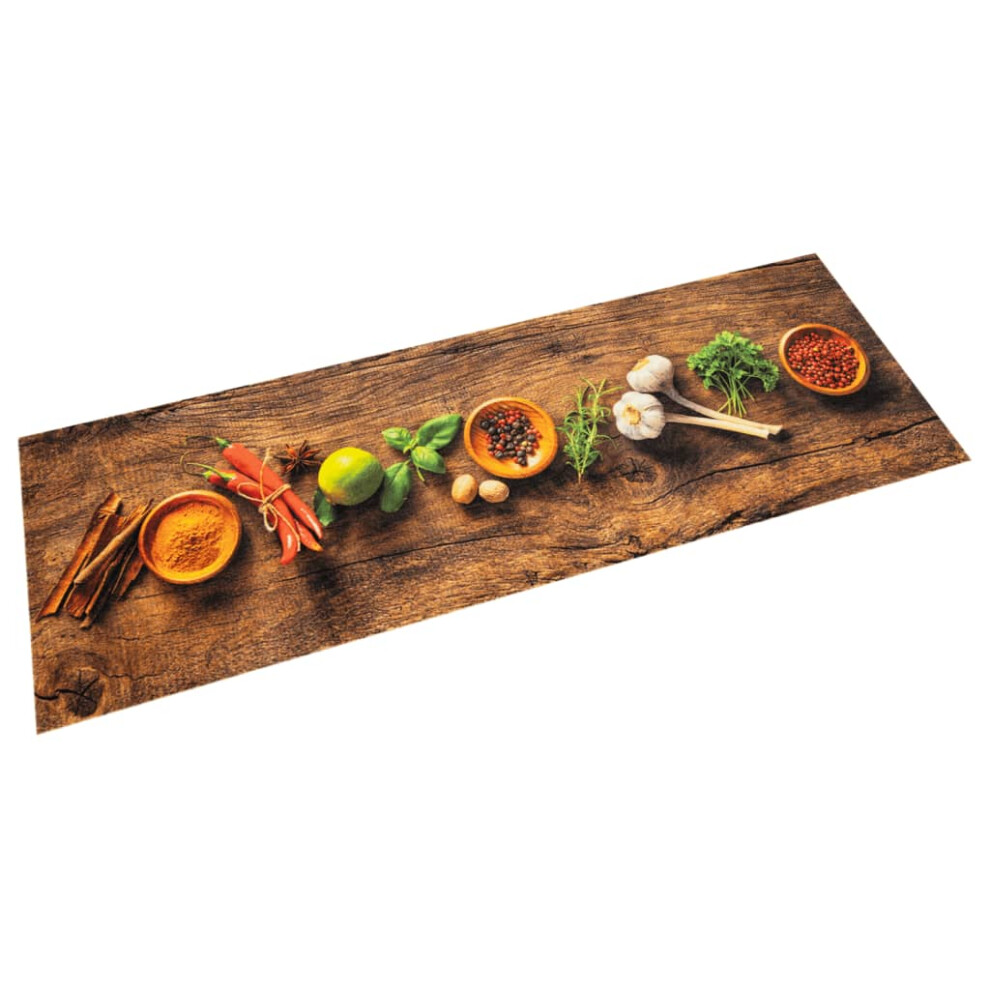 Vidaxl (Brown, 45 X 150 Cm) Kitchen Rug Anti Fatigue Mat Runner Rug Washable Floor Carpet Velvet