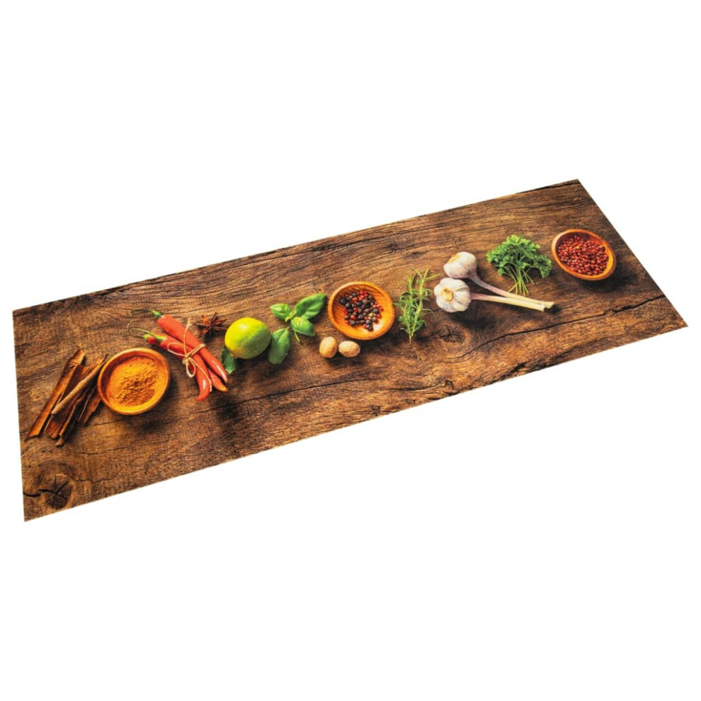 Vidaxl (Brown, 60 X 300 Cm) Kitchen Rug Anti Fatigue Mat Runner Rug Washable Floor Carpet Velvet