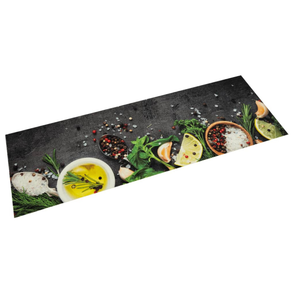 Vidaxl (Dak Grey, 45 X 150 Cm) Kitchen Rug Anti Fatigue Mat Runner Rug Washable Floor Carpet Velvet