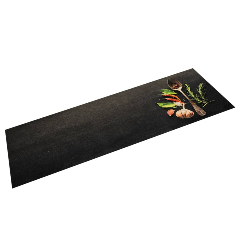 (black and green, 45 x 150 cm) vidaXL Kitchen Rug Anti Fatigue Mat Runner Rug Washable Floor Carpet Velvet