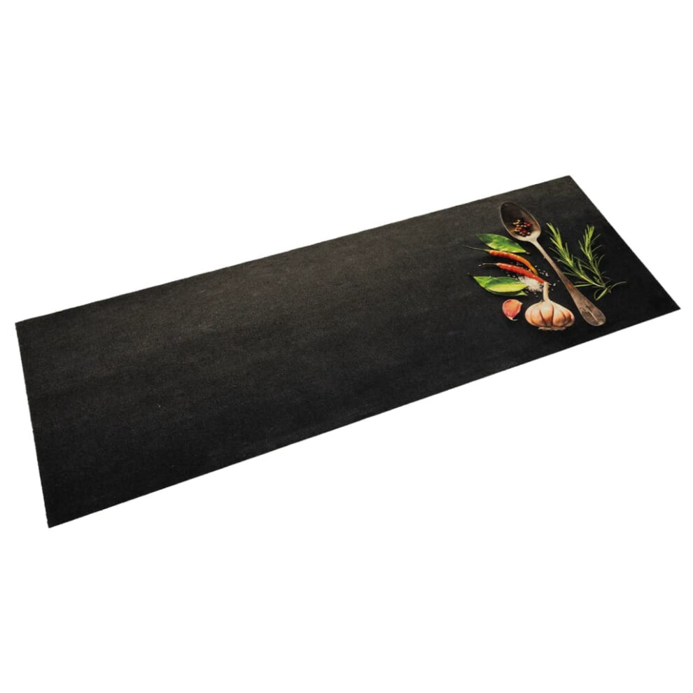 (black and green, 60 x 180 cm) vidaXL Kitchen Rug Anti Fatigue Mat Runner Rug Washable Floor Carpet Velvet