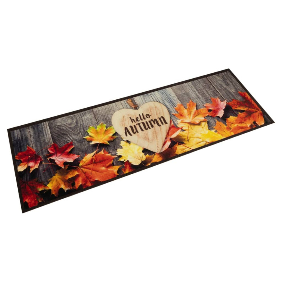 (autumn, 45 x 150 cm) vidaXL Kitchen Rug Anti Fatigue Mat Runner Rug Washable Floor Carpet Velvet