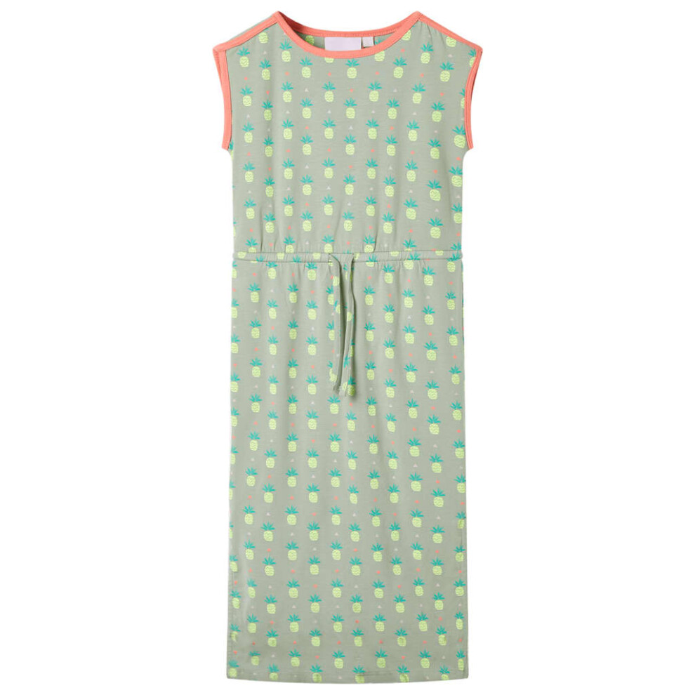 New Vidaxl Girls (116 (5-6Y)) Kids' Dress Children' Long Dress Toddler Casual Kids ' Dress Old Mint