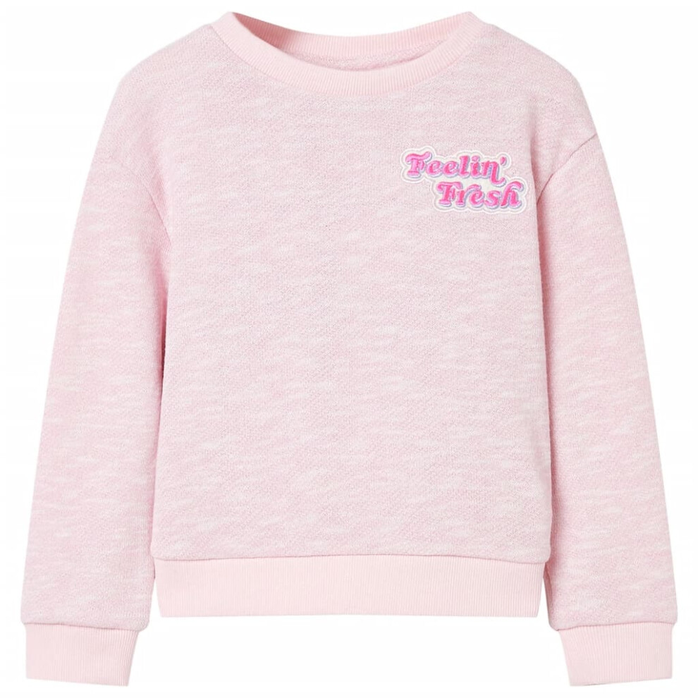 (116 (5-6y)) Kids' Sweatshirt Children Long Sleeves Pullover Clothes Kids' Top Light Lilac