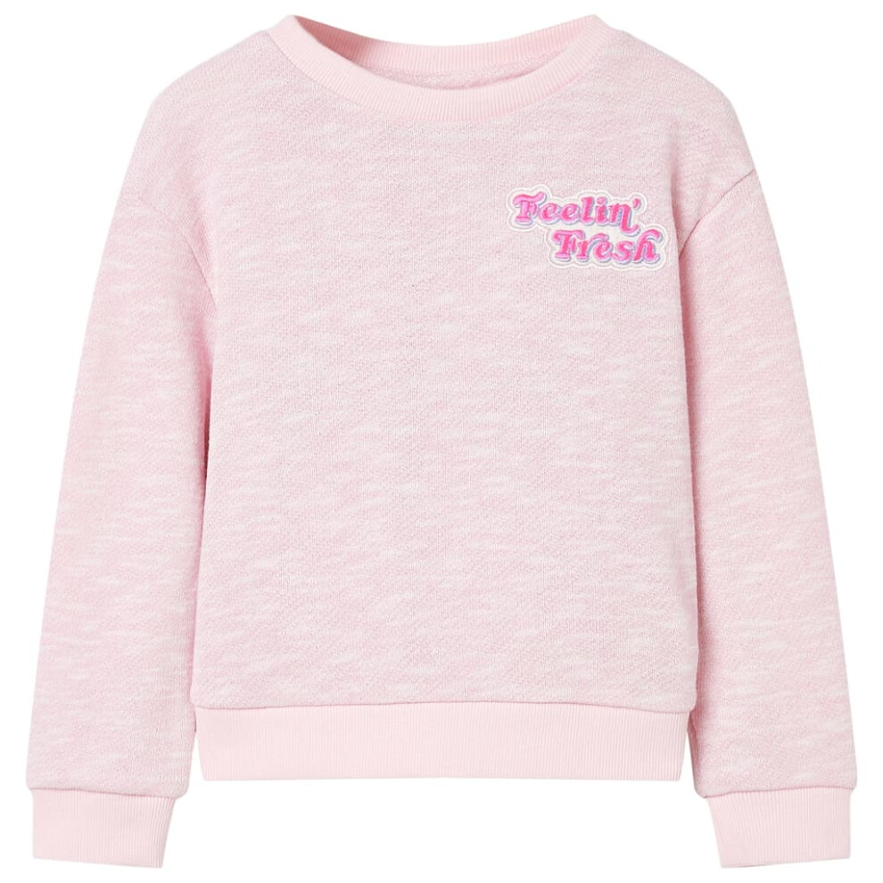 (104 (3-4y)) Kids' Sweatshirt Children Long Sleeves Pullover Clothes Kids' Top Light Lilac