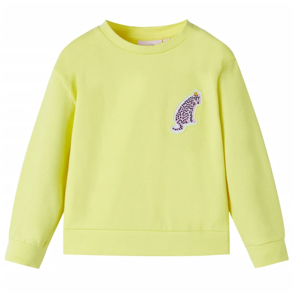 (128 (7-8y)) Kids' Sweatshirt Children Long Sleeves Toddler Pullover Kids' Clothes Yellow