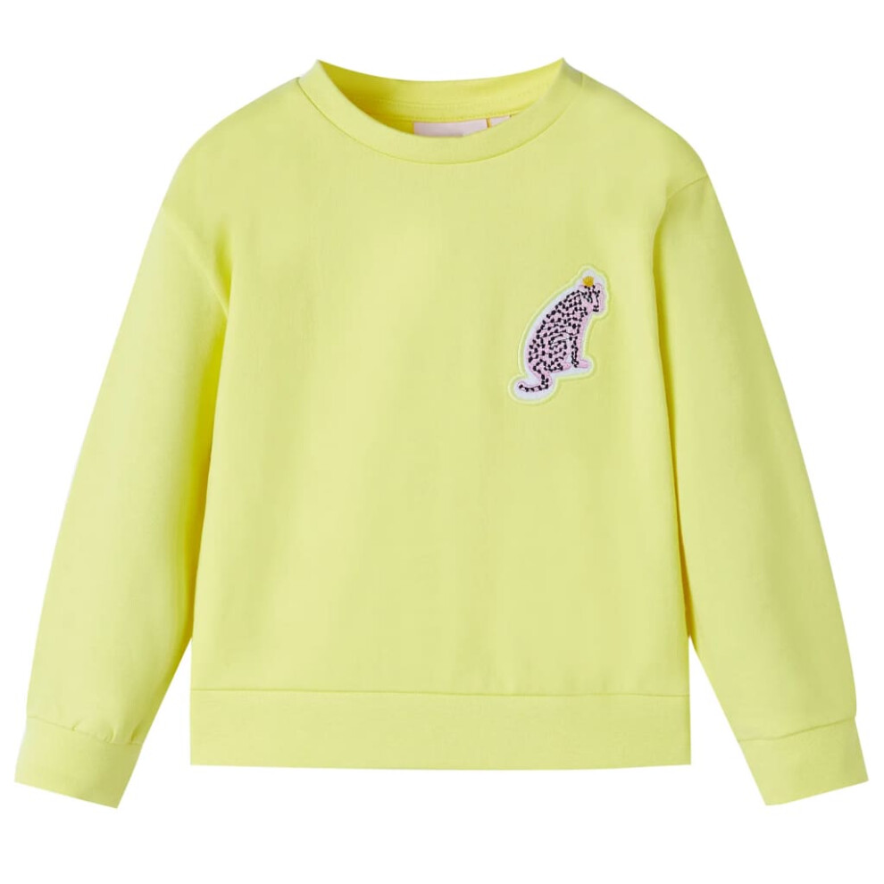 Vidaxl (116 (5-6Y)) Kids' Sweatshirt Children Long Sleeves Toddler Pullover Kids' Clothes Yellow