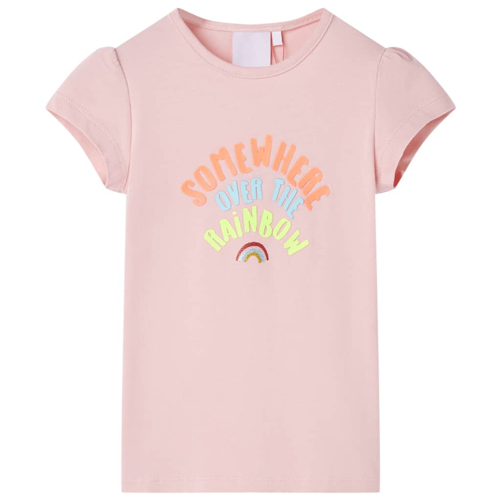 (pink, 104 (3-4y)) Kids' T-shirt Short Sleeves Tee Children's T Shirt Toddler Clothes Kids' Top