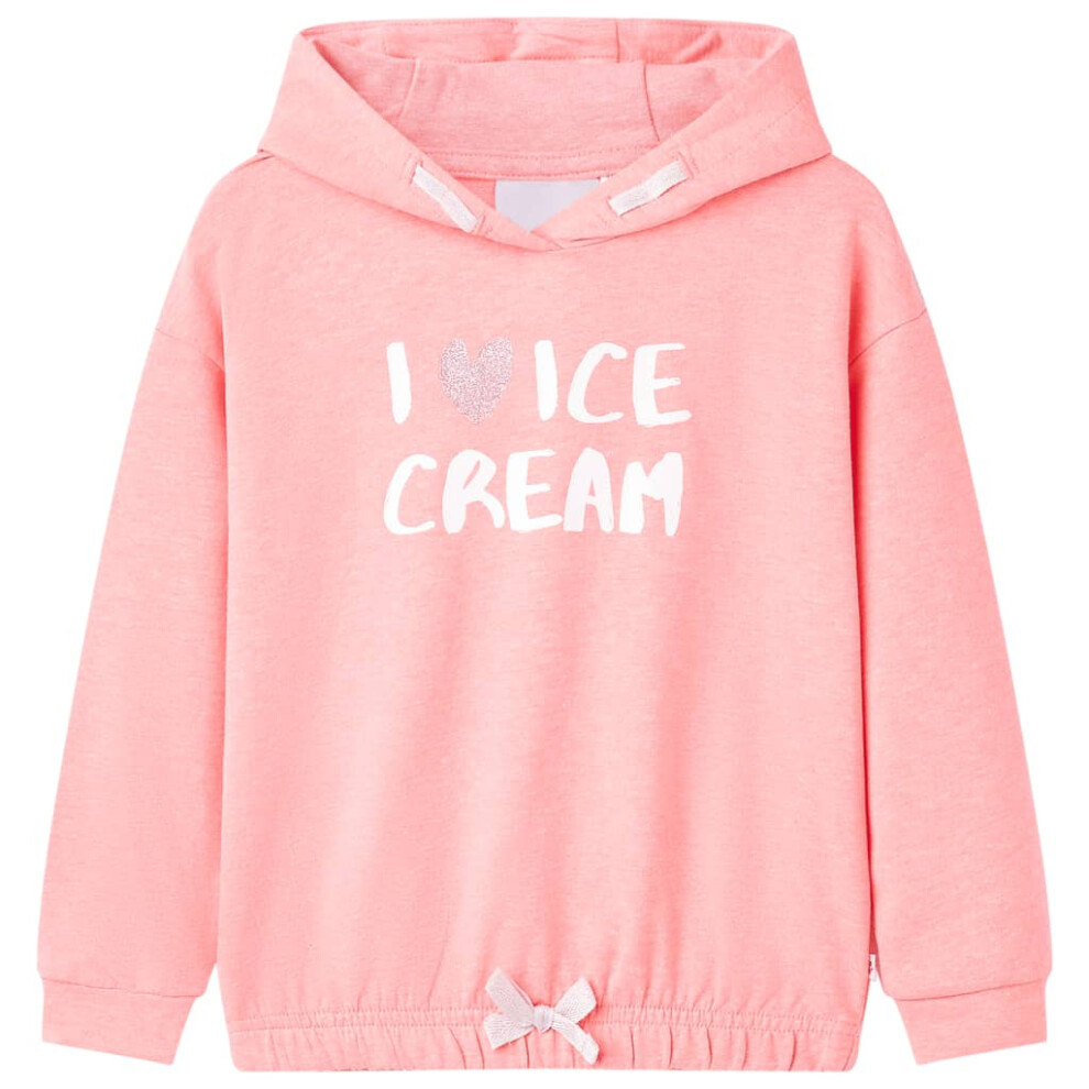 Vidaxl (, 116 (5-6Y)) Kids' Hooded Sweatshirt Children's Pullover School Kids' Hoodie Top Clothes Pink