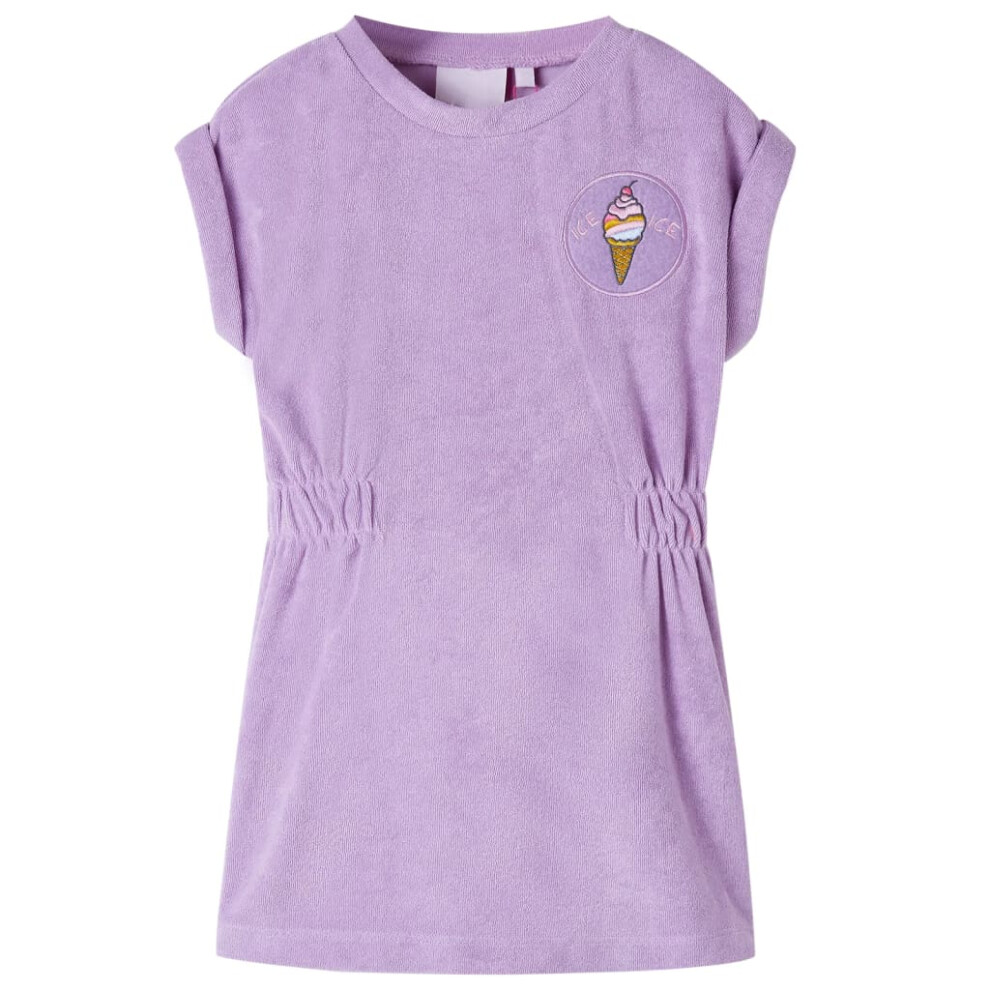 New Vidaxl Girls (92 (1.5-2Y)) Kids' Dress Children' Dress Toddler School Casual Kids ' Short Dress Lila Not,Specified