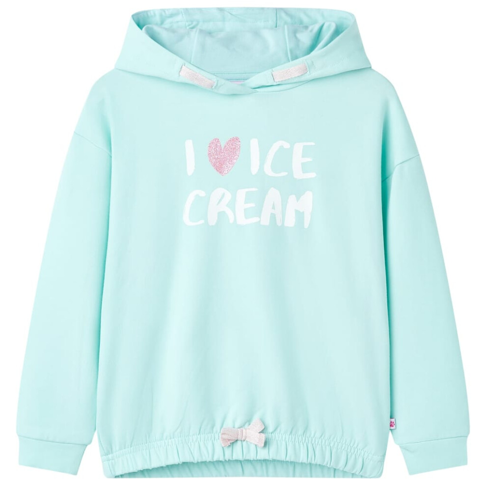 (aqua, 116 (5-6y)) Kids' Hooded Sweatshirt Children's Pullover School Kids' Hoodie Top Clothes