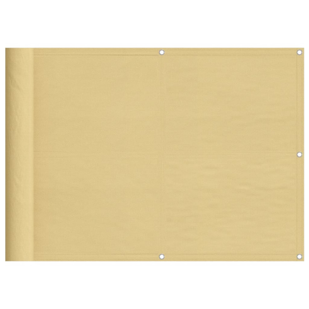 Vidaxl (Sand, 75 X 500 Cm) Balcony Screen Outdoor Privacy Screen Fence Patio Screen Oxford Fabric