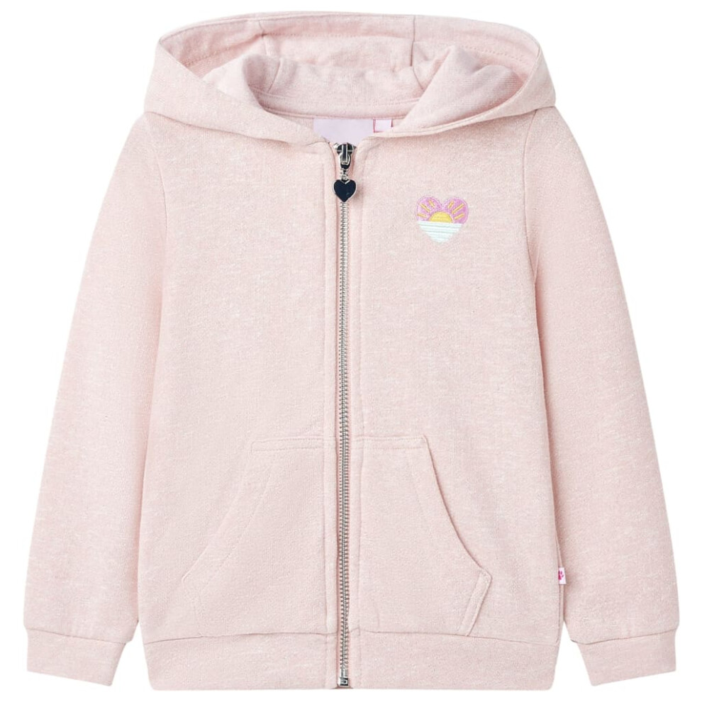 (pink, 140 (9-10y)) Kids' Hooded Sweatshirt with Zip Children's Pullover Hoodie Kids' Top Lila Mix