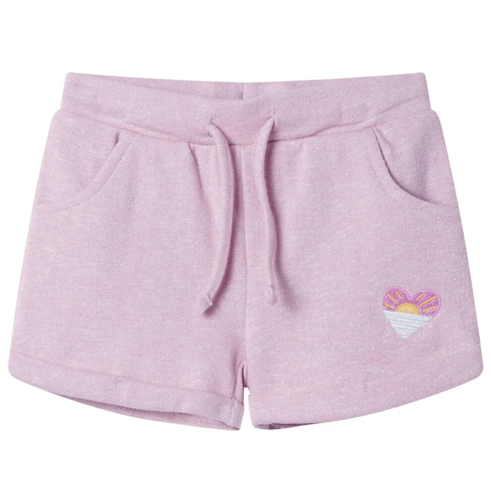 (lila, 92 (1.5-2y)) Kids' Shorts with Drawstring Children's Pants Kids Elasticated Waist Shorts