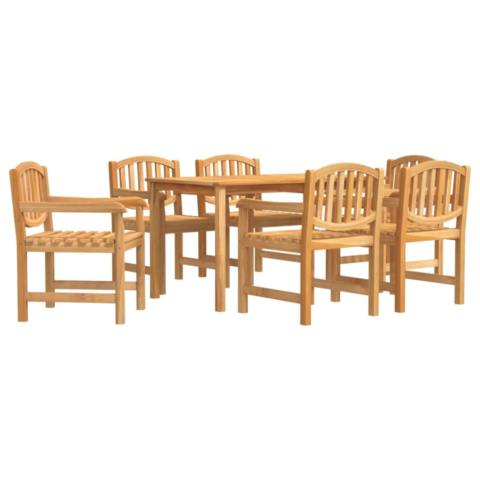 (6x chair + table, 140 cm table length) vidaXL Garden Dining Set Outdoor Table and Chairs 4 Piece Solid Wood Teak