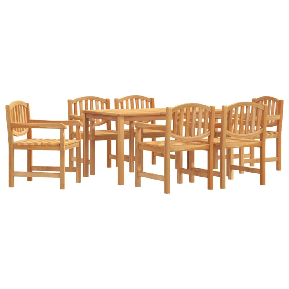 (6x chair + table, 150 cm table length) vidaXL Garden Dining Set Outdoor Table and Chairs 4 Piece Solid Wood Teak