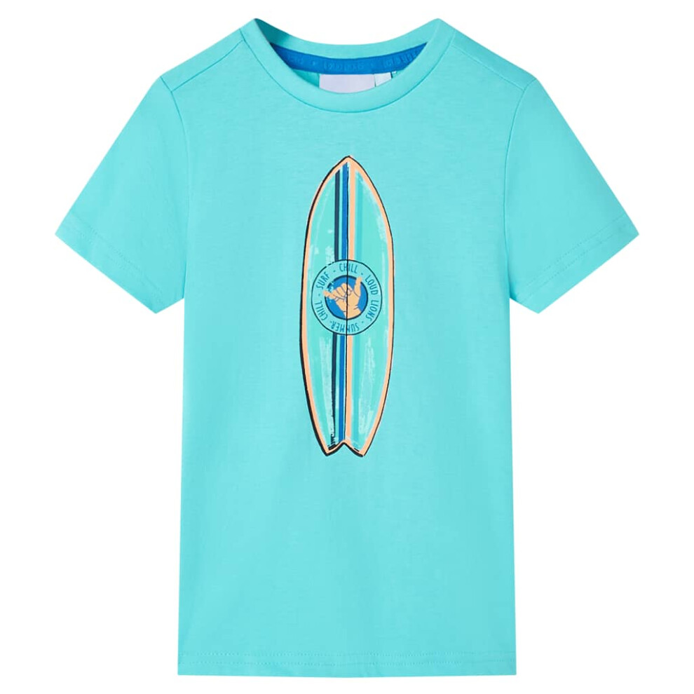 (aqua, 104 (3-4y)) Kids' T-shirt with Short Sleeves Tee Children's T Shirt Toddler Clothes Top