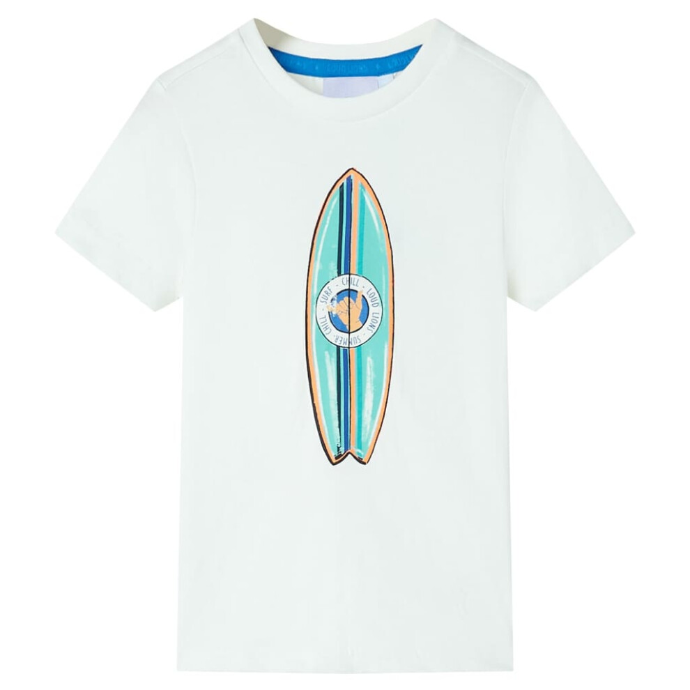 Vidaxl (Ecru, 116 (5-6Y)) Kids' T-Shirt With Short Sleeves Tee Children's T Shirt Toddler Clothes Top Not,Specified