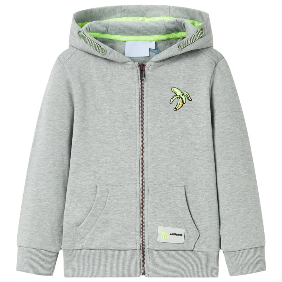 (khaki, 104 (3-4y)) Kids' Hooded Sweatshirt with Zip Toddler Kid Children's Zip up Hoodie Jacket