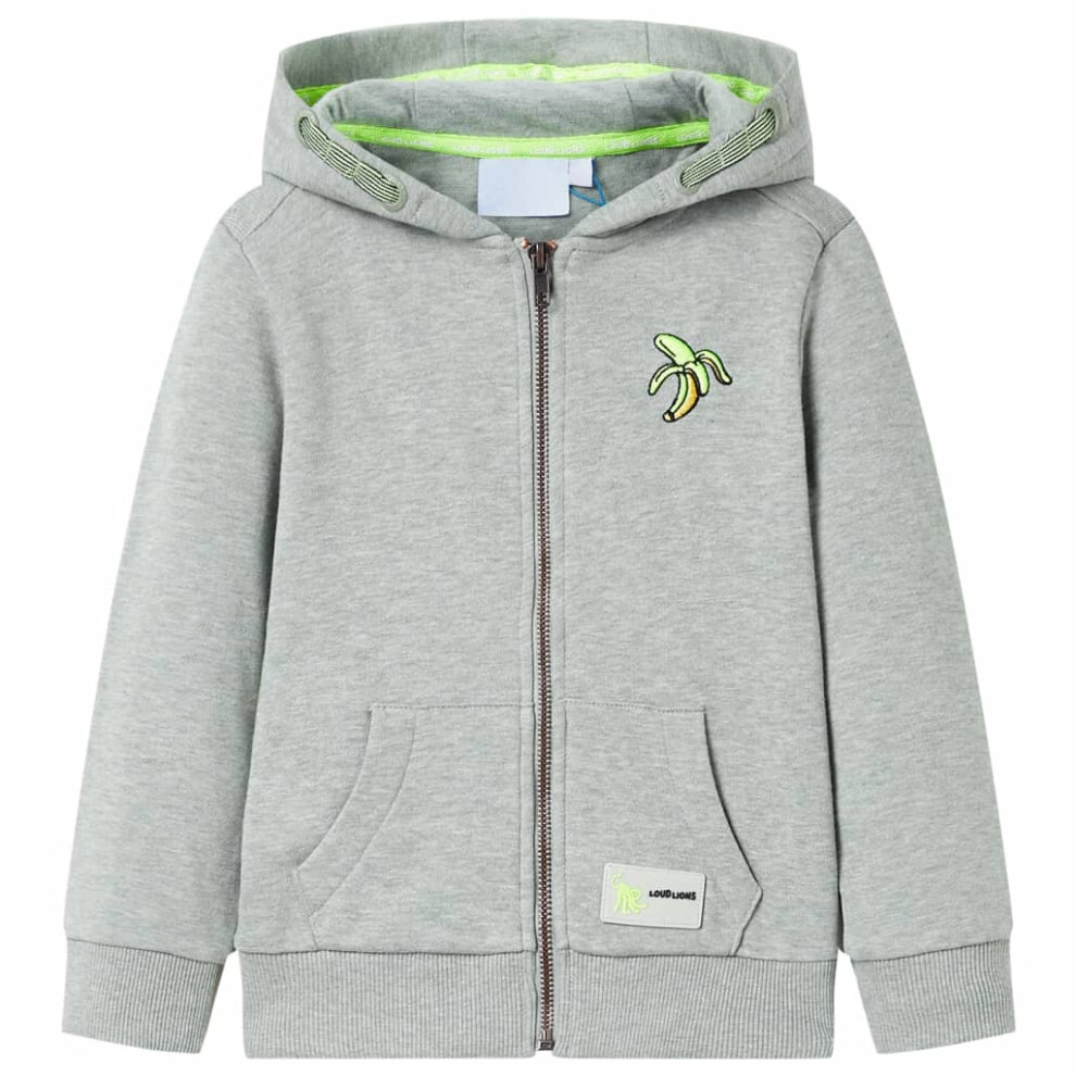 (khaki, 140 (9-10y)) Kids' Hooded Sweatshirt with Zip Toddler Kid Children's Zip up Hoodie Jacket