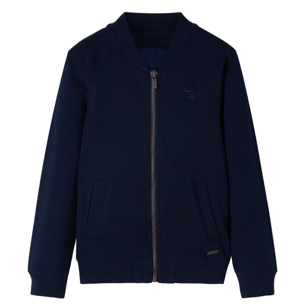 New Vidaxl Boys (104 (3-4Y)) Kids' Sweatshirt With Zip Children Toddler Pullover Kids' Sweatshirt Navy Blue