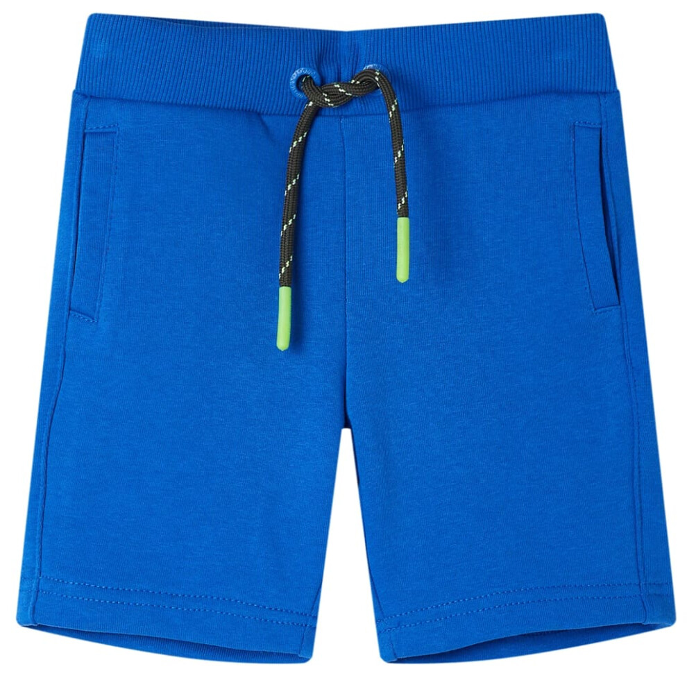 (blue, 128 (7-8y)) Kids' Shorts with Drawstring Children's Pants Toddler Shorts with Pockets