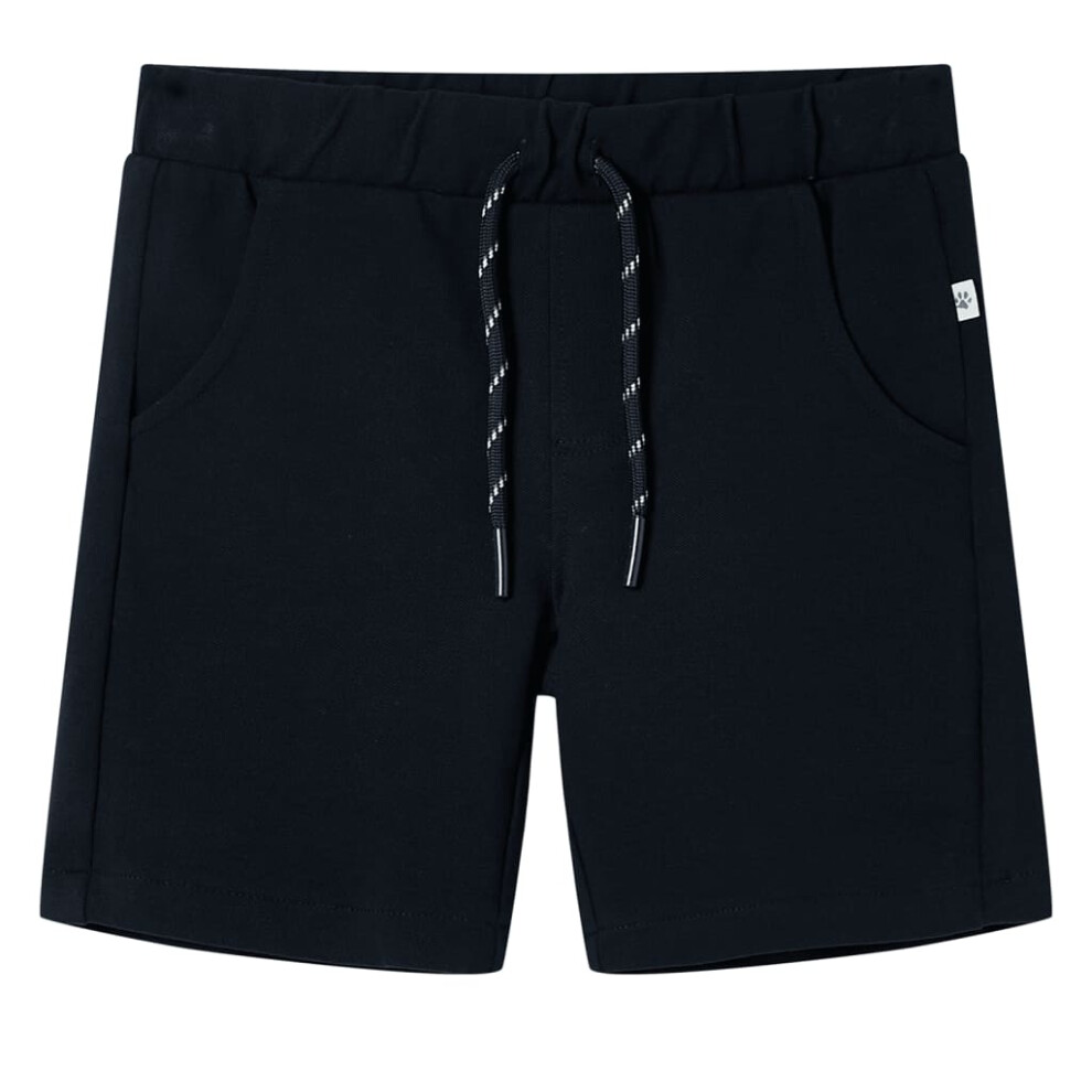 Vidaxl (128 (7-8Y)) Kids' Shorts With Drawstring Children Pants Elasticated Waist Shorts Navy