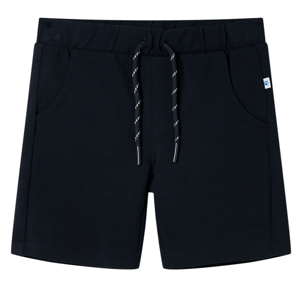 Vidaxl (92 (1.5-2Y)) Kids' Shorts With Drawstring Children Pants Elasticated Waist Shorts Navy Blue