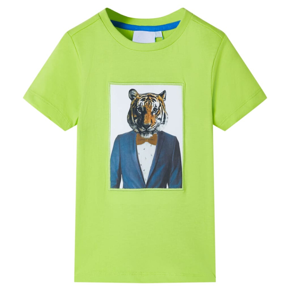 Vidaxl (Lime, 116 (5-6Y)) Kids' T-Shirt With Short Sleeves Tee Children's T Shirt Toddler Top Clothes Not,Specified