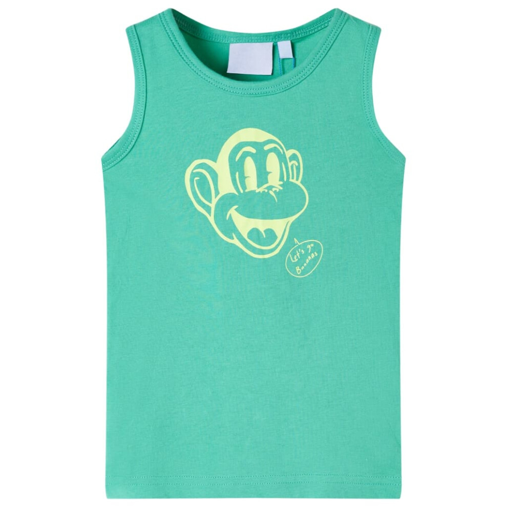 Vidaxl (, 116 (5-6Y)) Kids' Tank Top Sleeveless Children's Camisole Undershirt Vest Kids' Clothes Green