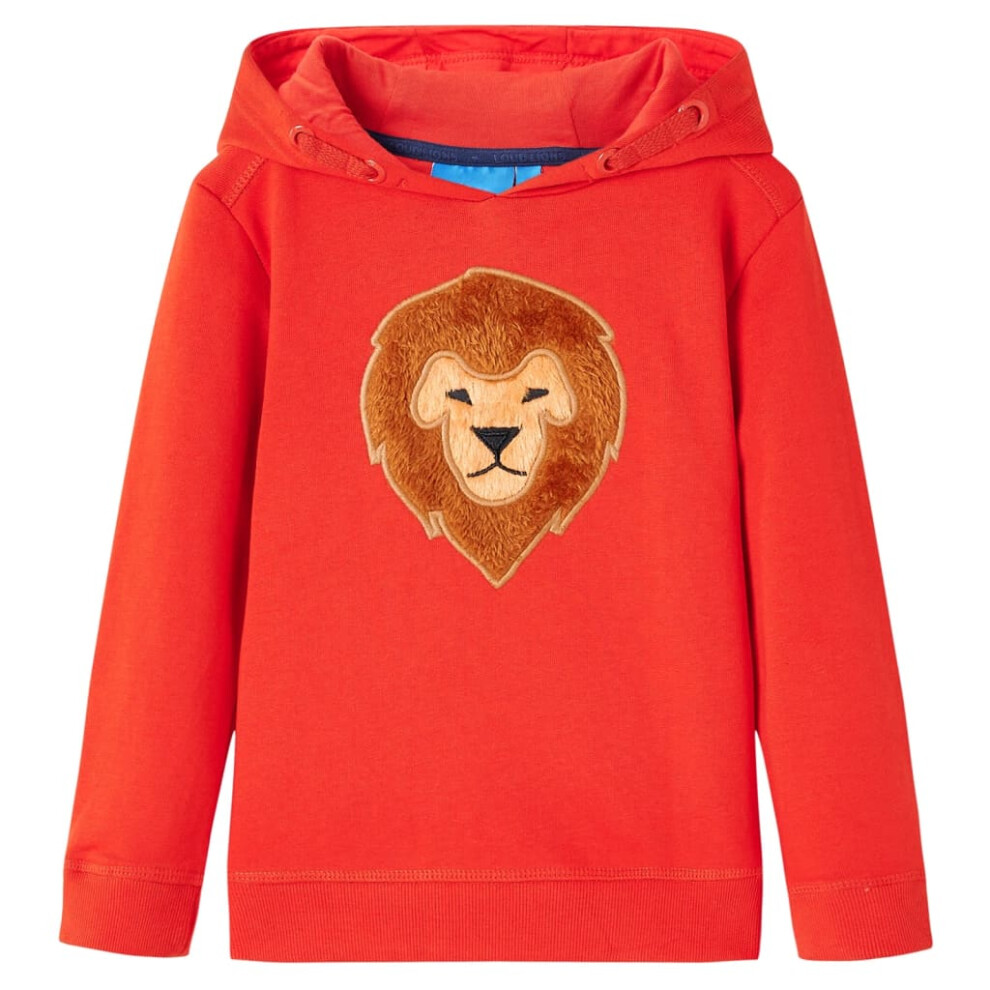 (140 (9-10y)) Kids' Hooded Sweatshirt Children's Pullover Hoodie for Toddler Kids Top Red