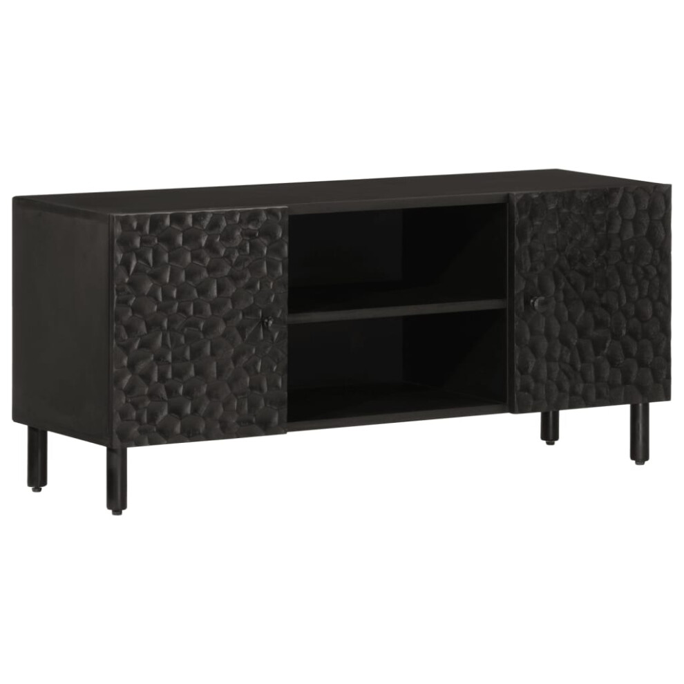 (black) vidaXL TV Cabinet TV Stand Entertainment Centre TV Unit Media Unit Solid Wood