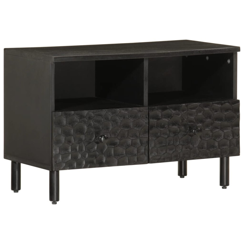 (black) vidaXL TV Cabinet TV Stand Entertainment Centre TV Unit Media Unit Solid Wood