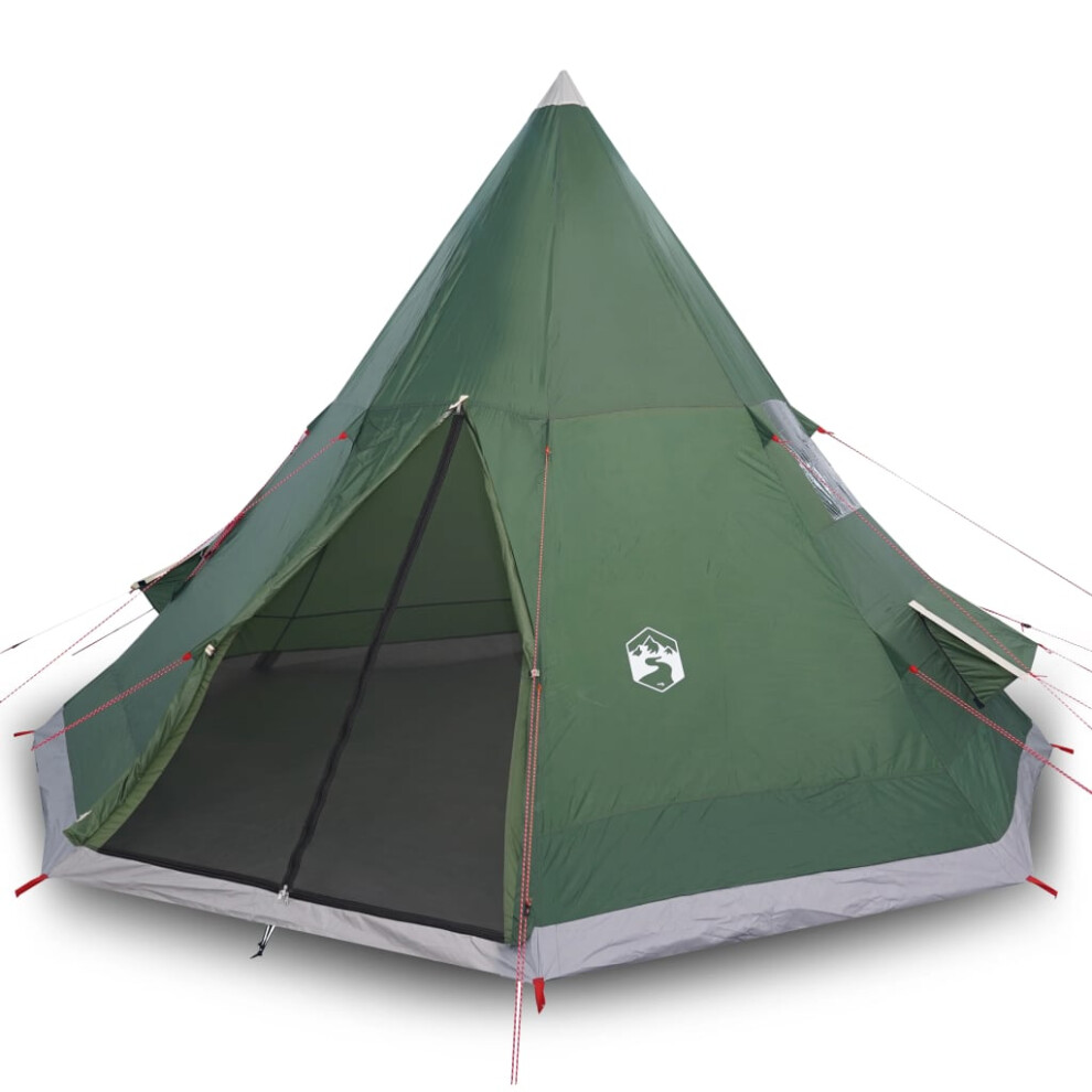 (green) vidaXL Camping Tent 4 Persons Outdoor Hiking Portable Dome Tent 185T Taffeta