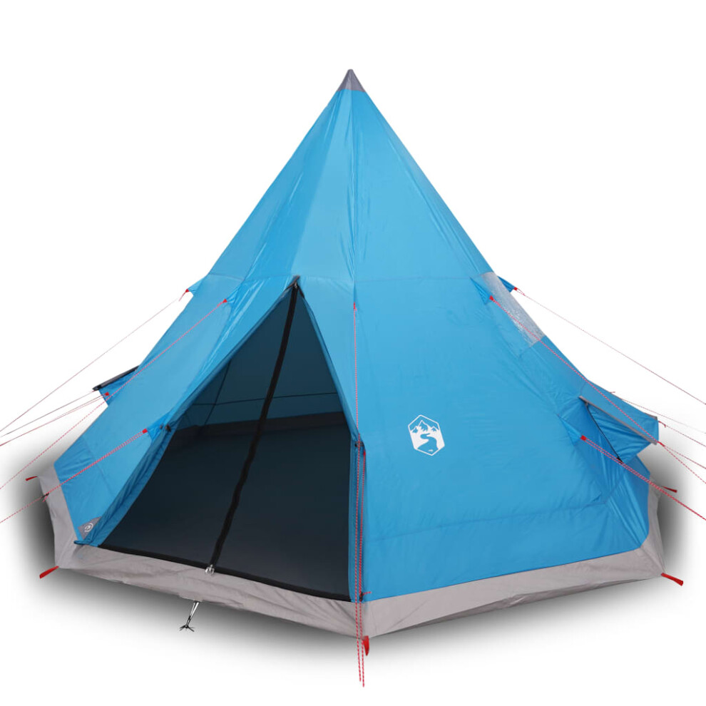 Vidaxl (Blue) Camping Tent 4 Persons Outdoor Hiking Portable Dome Tent 185T Taffeta