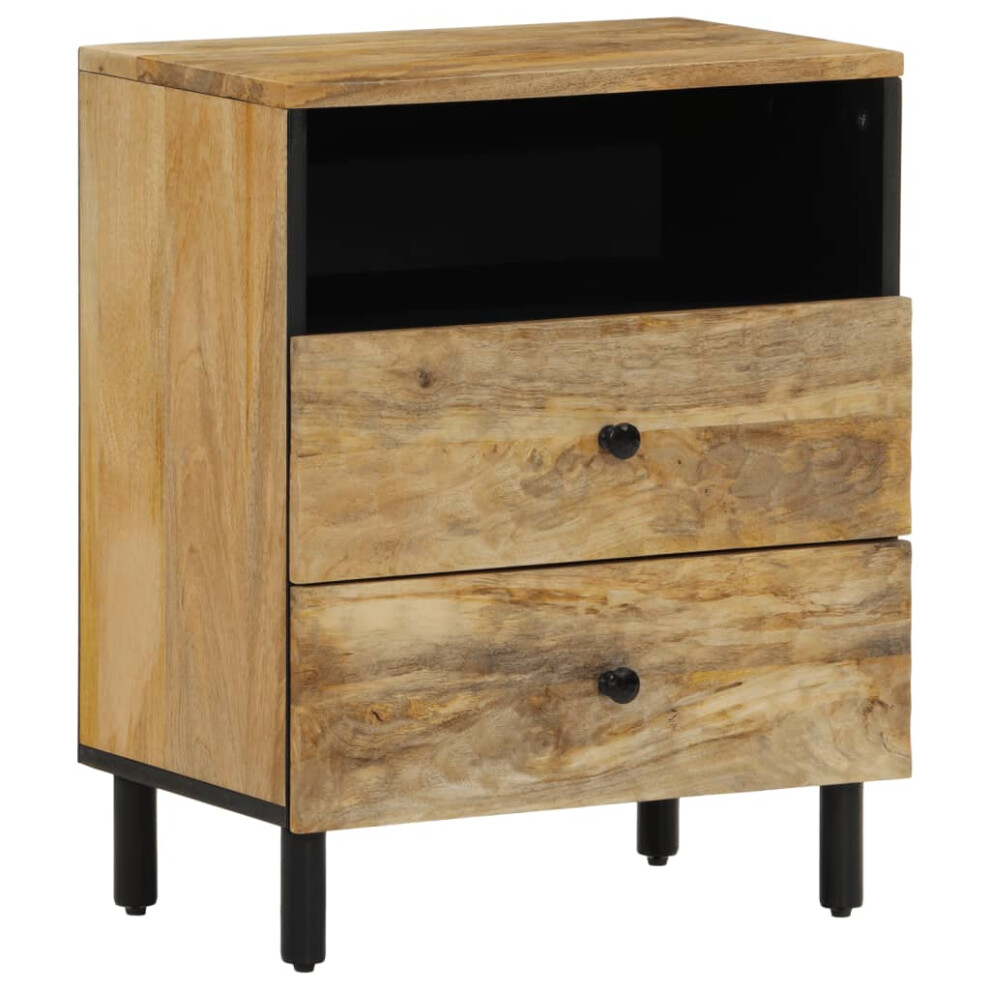 (natural) vidaXL Bedside Cabinet Side Table Nightstand Bed Table Bed Cabinet Solid Wood