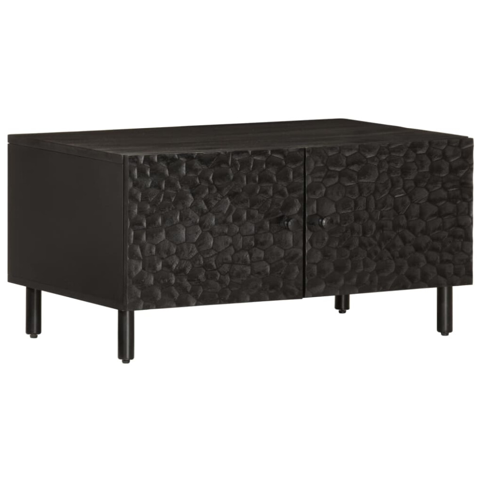 Vidaxl (Black) Coffee Table Hallway Tea Side End Table Accent Sofa Table Solid Wood