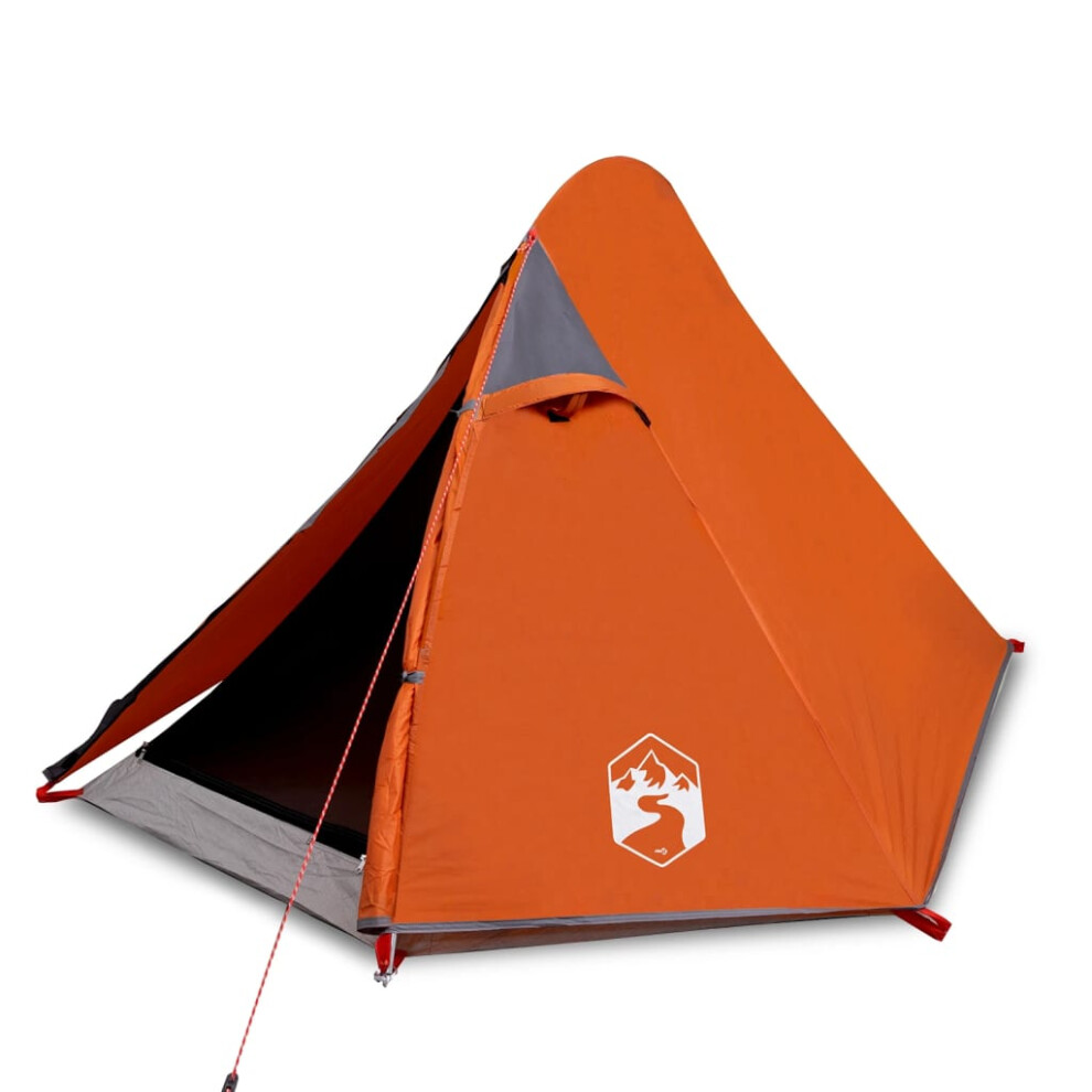 (orange) vidaXL Camping Tent 2 Persons Outdoor Hiking Portable Dome Tent Waterproof