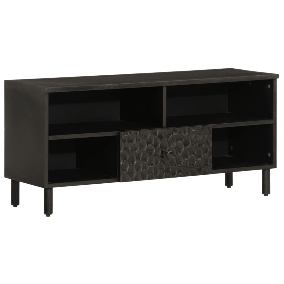 (black) vidaXL TV Cabinet TV Stand Entertainment Centre TV Unit Media Unit Solid Wood