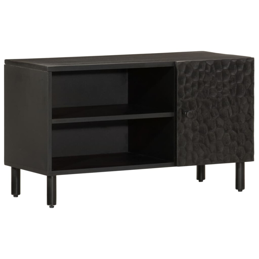Vidaxl (Black) Tv Cabinet Tv Stand Entertainment Centre Tv Unit Media Unit Solid Wood