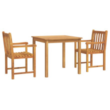 (85 cm table length/ 3 piece) vidaXL Garden Dining Set Wooden Outdoor Table and Chair Set Solid Wood Teak