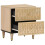 VidaXL (2 pcs) vidaXL Bedside Cabinets Bedroom Nightstand Side Table 2 pcs Solid Wood Mango 2