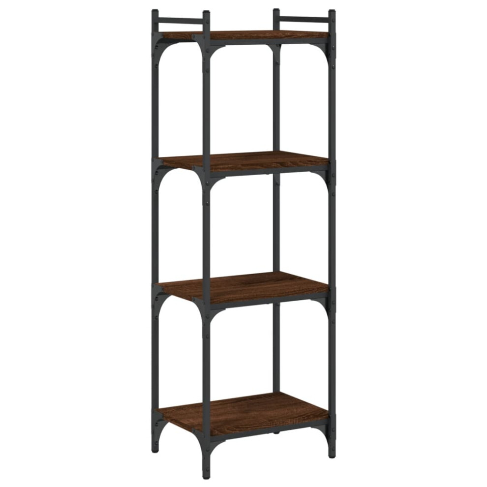 (brown oak) vidaXL Bookcase Bookshelf Storage Cabinet Rack Book Shelf Engineered Wood