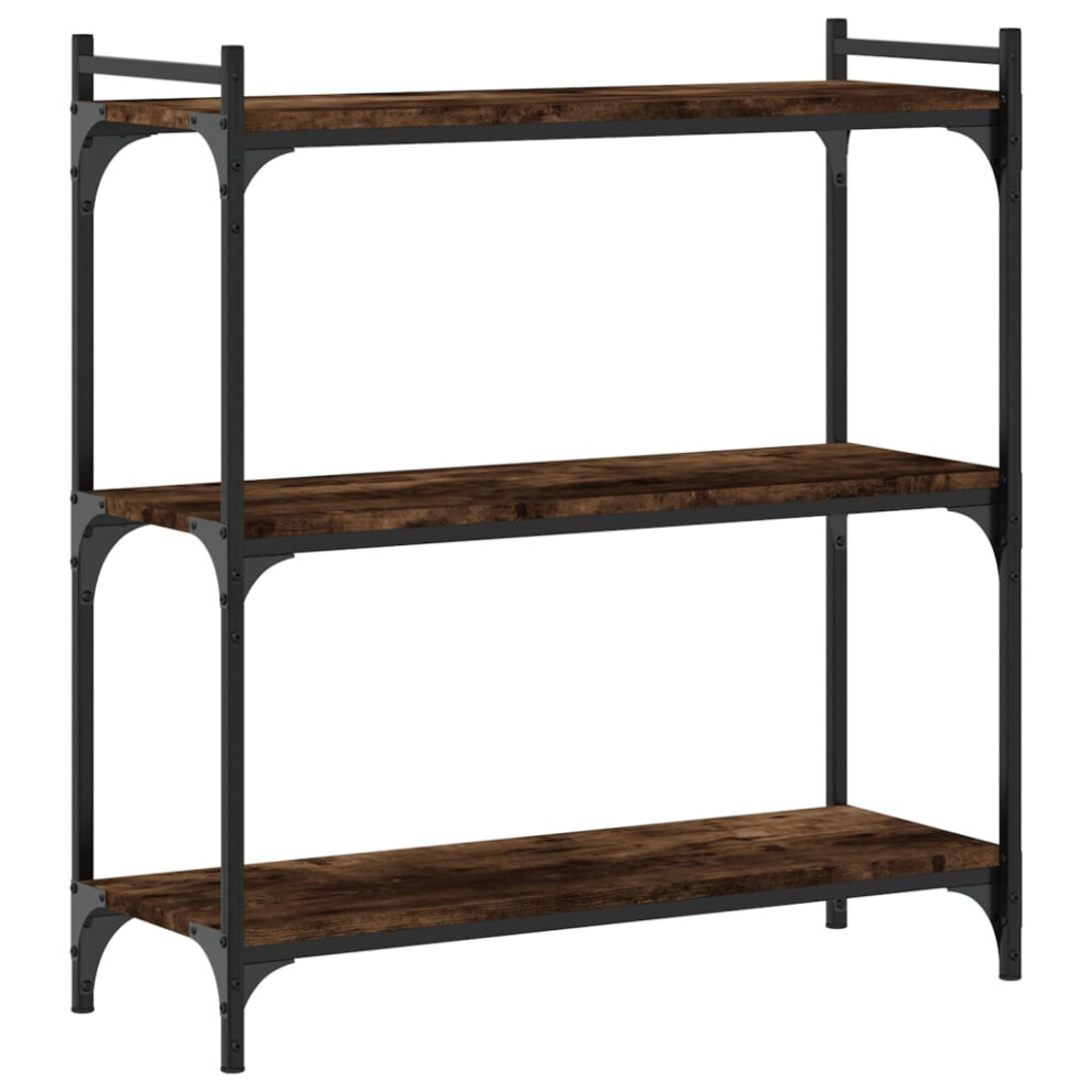 Vidaxl (Smoked Oak) Bookcase Bookshelf Storage Cabinet Rack Book Shelf Engineered Wood